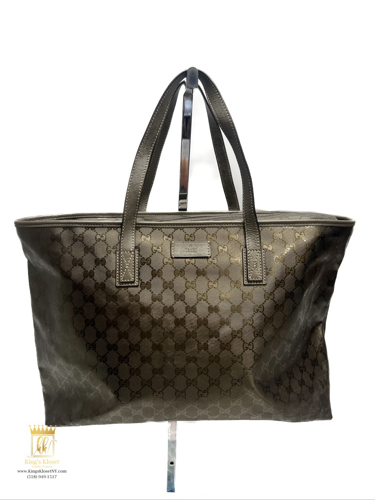 Gucci Metallic Tote Bag Zip Top Xc